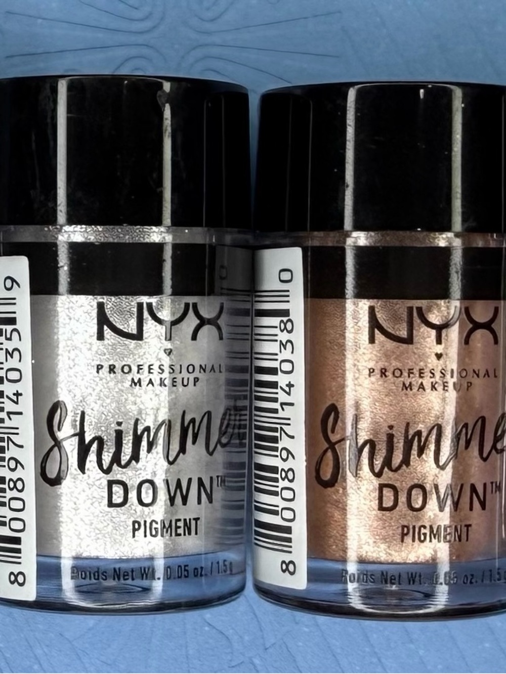 NYX Shimmer Down Pigment Duo - Platinum & Nude